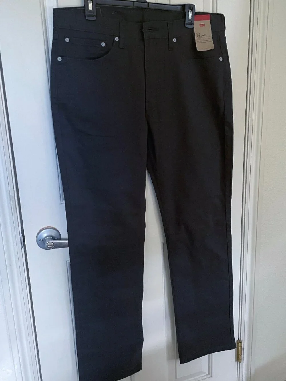 NEW Levis 514 Straight Fit Stretch Pants Mens 36x34 NWT Black Cotton Blend Chino